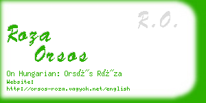 roza orsos business card